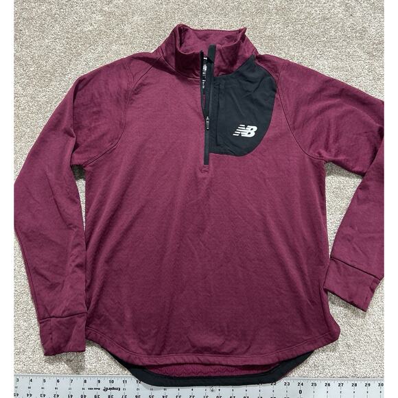 New Balance Heat Grid Half Zip Men’s M Dark Ember Heat Purple - Picture 2 of 8